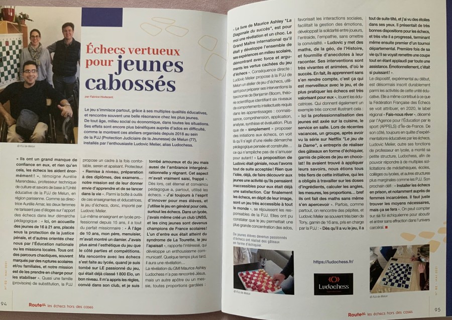 Ma pédagogie du jeu d’échecs